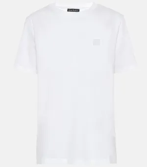 ACNE STUDIOS cotton jersey Face T-shirt, white