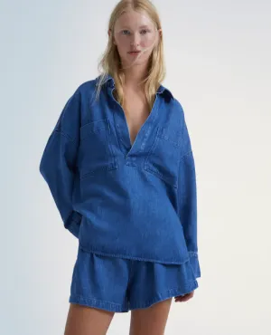 The New Society Woodland Denim Blouse